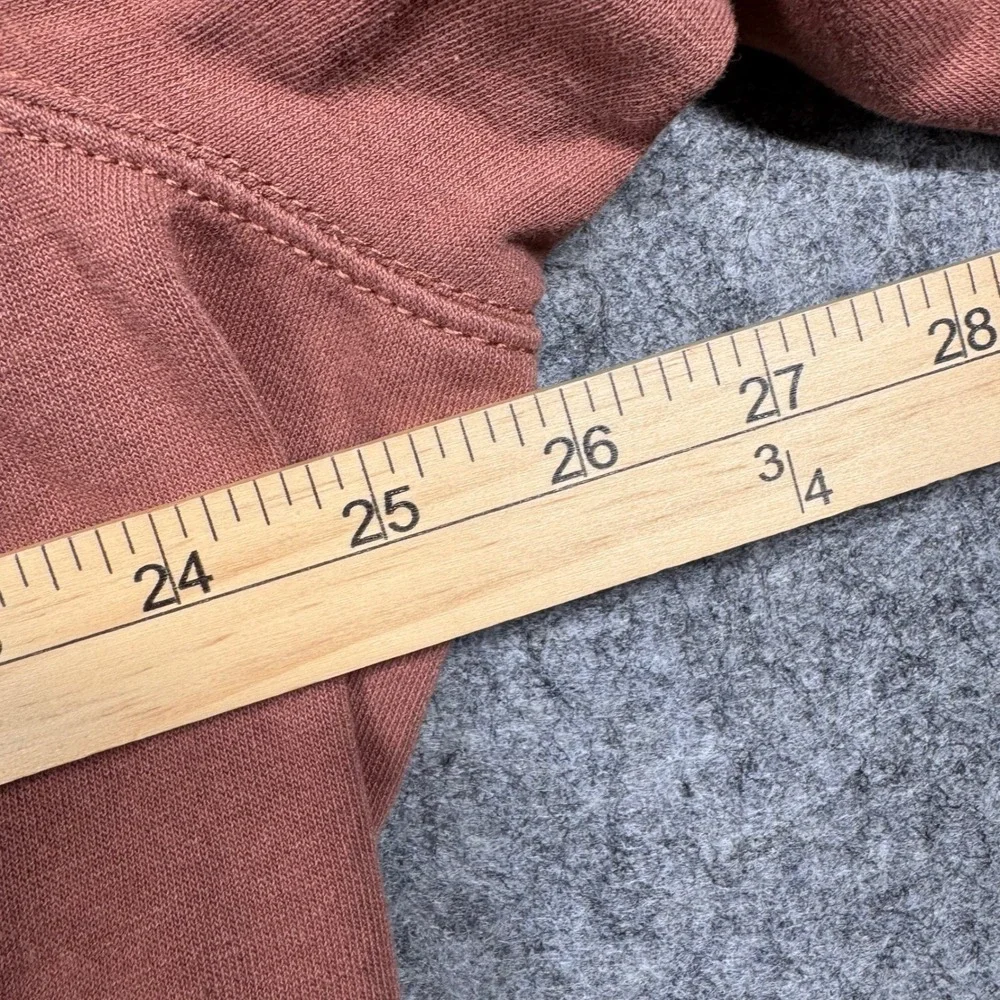 HM Basics‎ Mens XL Terracotta Rust Fleece Raglan Hoodie Sweatshirt 0456163 0
